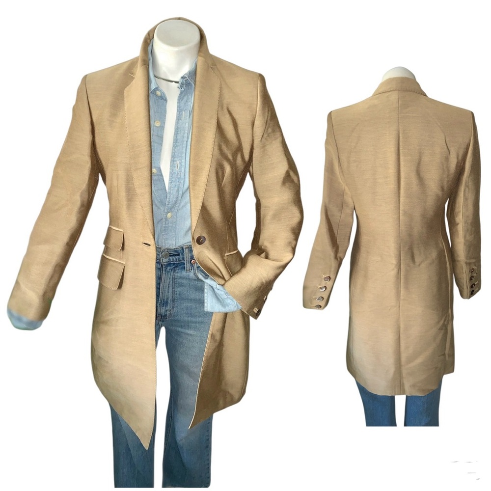 v i n t a g e :: Structured Sleek Longline Wool Rayon Blazer - Picture 12 of 16